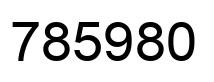 Number 785980 black image