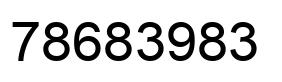 Number 78683983 black image