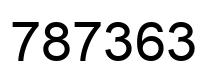 Number 787363 black image