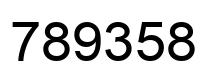 Number 789358 black image