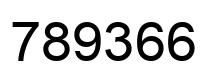 Number 789366 black image