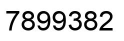Número 7899382 imagen negro