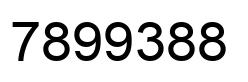 Número 7899388 imagen negro