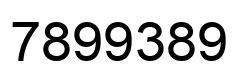 Número 7899389 imagen negro