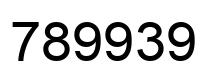 Número 789939 imagen negro
