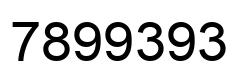 Número 7899393 imagen negro