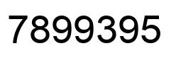Número 7899395 imagen negro
