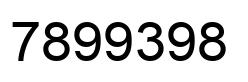 Número 7899398 imagen negro
