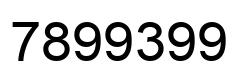 Número 7899399 imagen negro
