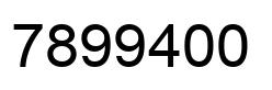 Número 7899400 imagen negro