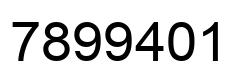 Número 7899401 imagen negro
