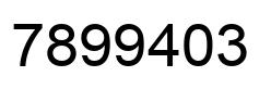Número 7899403 imagen negro
