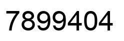 Número 7899404 imagen negro