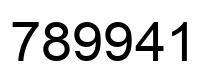 Número 789941 imagen negro