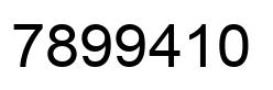 Número 7899410 imagen negro