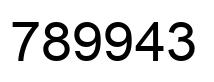 Número 789943 imagen negro