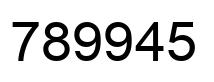 Número 789945 imagen negro