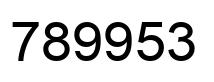 Número 789953 imagen negro