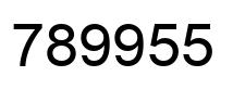Número 789955 imagen negro
