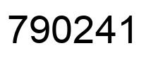 Número 790241 imagen negro