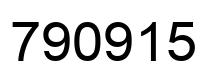 Number 790915 black image