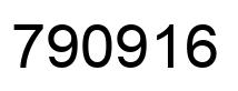 Number 790916 black image