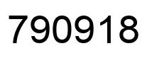 Number 790918 black image