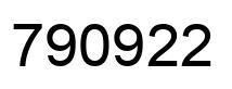 Number 790922 black image