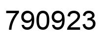 Number 790923 black image