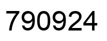 Number 790924 black image