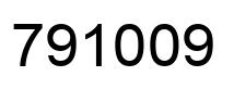 Number 791009 black image