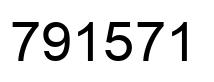 Number 791571 black image
