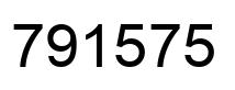 Number 791575 black image
