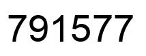 Number 791577 black image