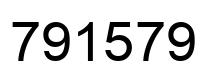 Number 791579 black image