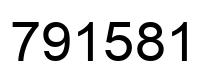 Number 791581 black image