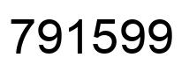 Number 791599 black image