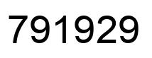 Number 791929 black image
