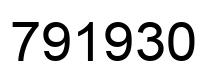 Number 791930 black image