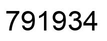 Number 791934 black image