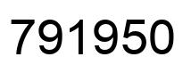 Number 791950 black image