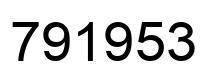 Number 791953 black image