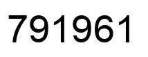 Number 791961 black image