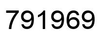 Number 791969 black image