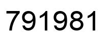 Número 791981 imagen negro