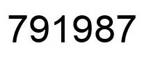 Number 791987 black image