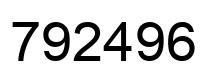 Number 792496 black image