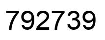 Number 792739 black image