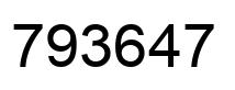 Número 793647 imagen negro