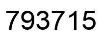 Number 793715 black image